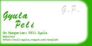 gyula peli business card