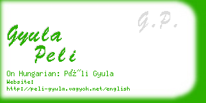 gyula peli business card